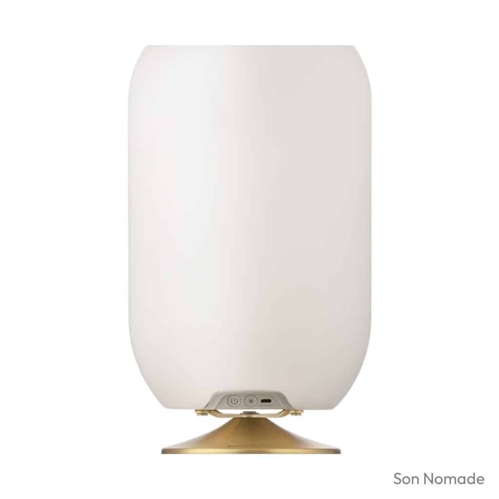 Enceinte bluetooth lampe Kooduu Atmos Laiton