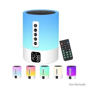 Enceinte bluetooth lumineuse bruit blanc veilleuse réveil