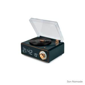 Enceinte de chevet bluetooth Big Ben Tourne-Disque Vert foncé