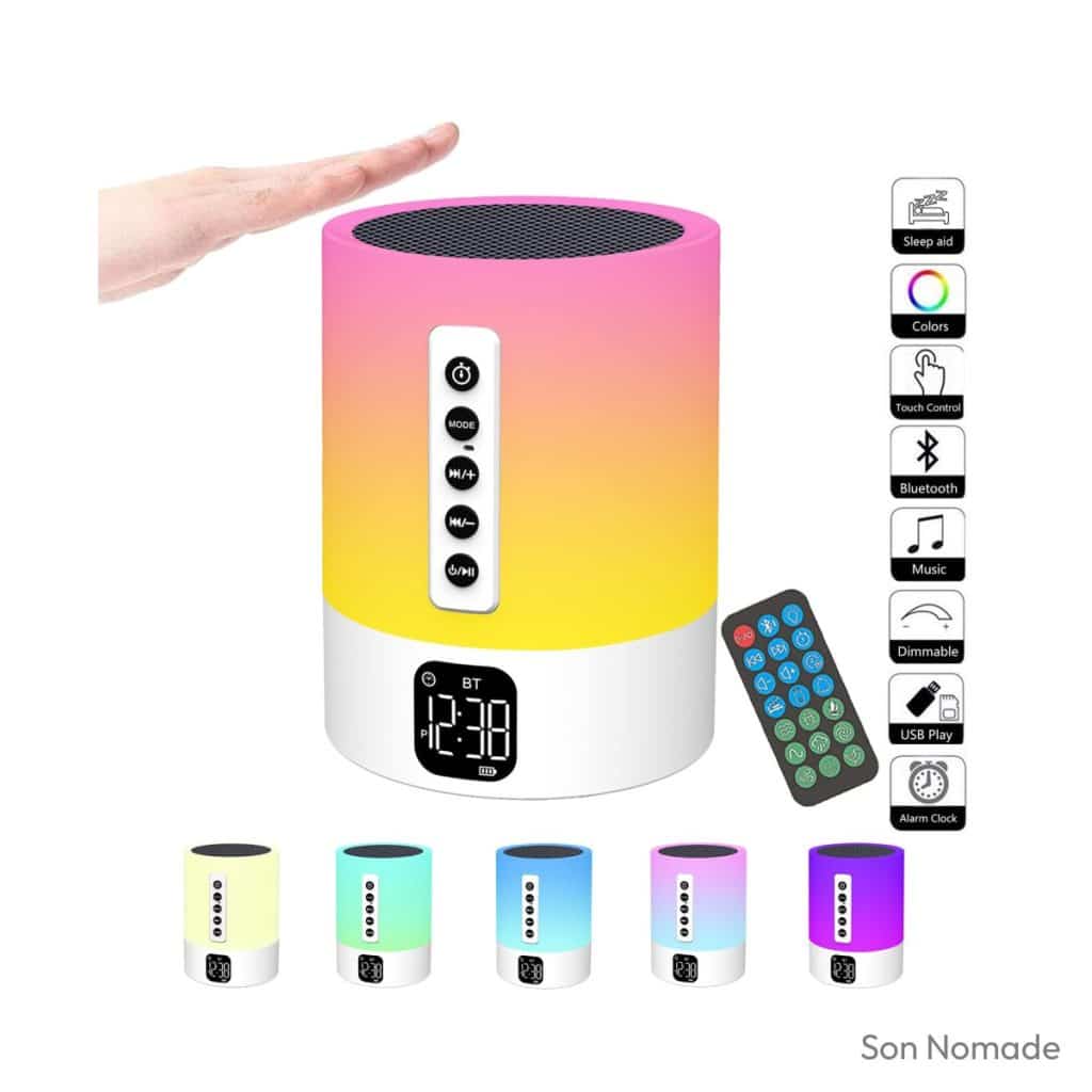 Enceinte de chevet bluetooth veilleuse enfant machine bruit blanc