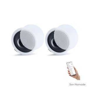 Haut-parleur plafond bluetooth VEVOR 8 pouces 50 W encastrable