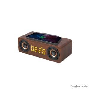 Radio réveil bluetooth APM 425024 bois chargement induction